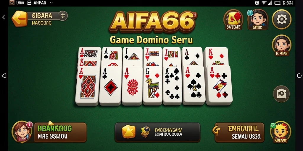 Tampilan gameplay AIFA66 yang menarik dan seru saat bermain domino.