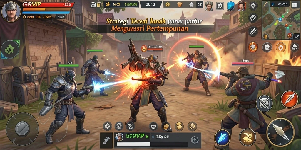 Tampilan pertempuran strategis dalam G9VIP yang intens dan mendebarkan.