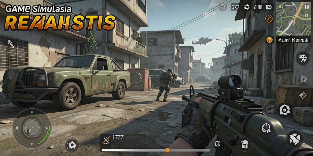 Tampilan gameplay L777 dengan grafis memukau dan lingkungan interaktif.