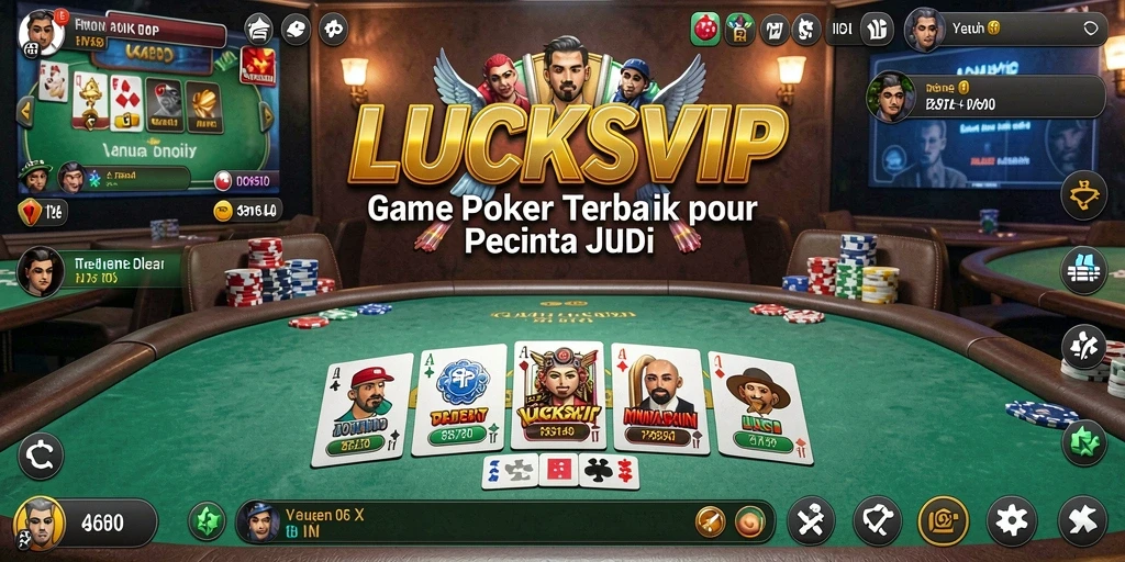 Tampilan gameplay Poker yang seru di LUCKSVIP.