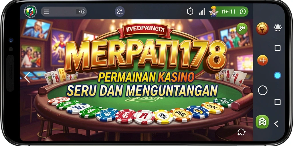 Tampilan gameplay menarik di MERPATI178 dengan suasana Kasino.