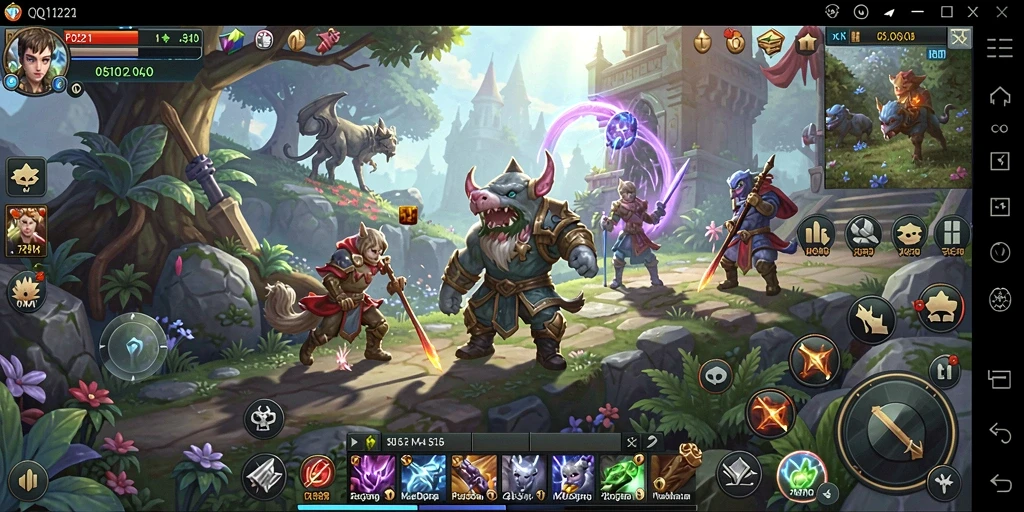 Tampilan gameplay MMORPG yang mendebarkan di QQ1221.