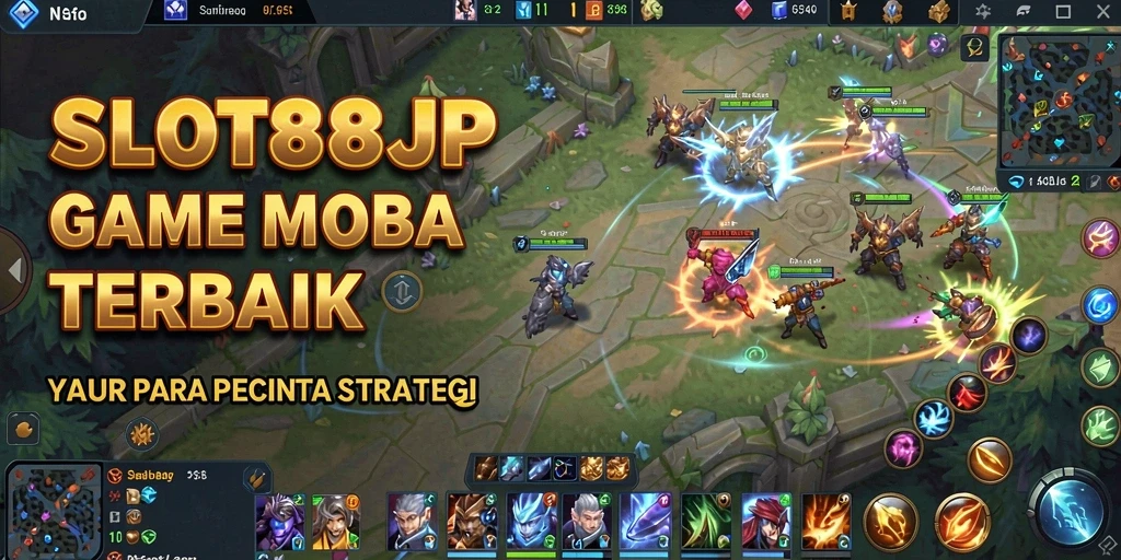Screenshot menampilkan aksi seru permainan MOBA di SLOT88JP.