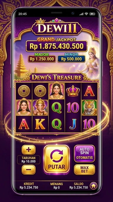 Screenshot tampilan utama aplikasi dewi11 yang menarik.